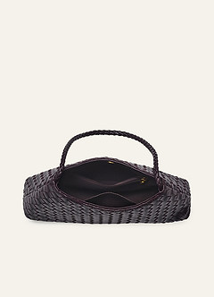front Woven PU Leather Shoulder Bag