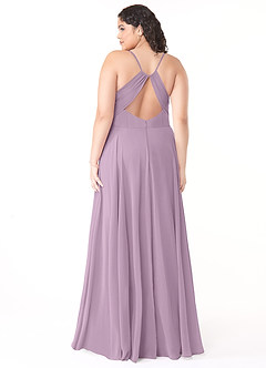 Azazie Avelina Bridesmaid Dresses Wisteria A-Line V-Neck Pleated Chiffon Dress image7
