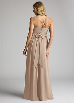 Azazie Llana Maternity Bridesmaid Dresses A-Line Chiffon Floor-Length Dress image2