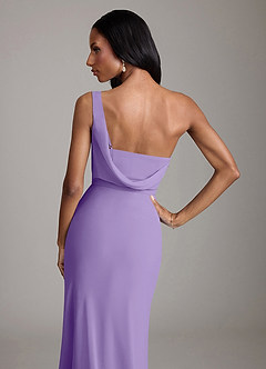 Azazie Madelyn Bridesmaid Dresses Tahiti Mermaid One Shoulder Chiffon Convertible Dress image9