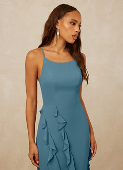 Christian Siriano Bridal for Azazie 1006 Bridesmaid Dresses Bermuda Mermaid Ruched Chiffon Dress image6