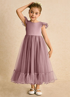 Azazie Phebs Final Sale Agave A-Line Tulle Dress image5