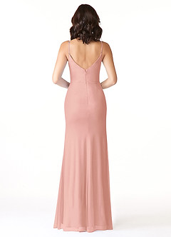 Azazie Deandra Bridesmaid Dresses Rosette Mermaid Pleated Mesh Dress image2