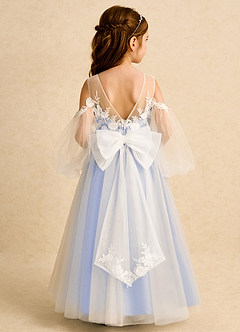 Azazie Zimi Flower Girl Dresses Lavender Ball-Gown Sweetheart Neckline Tulle Dress image1