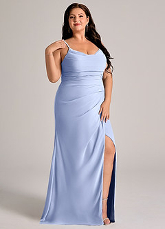 Azazie Deandra Klänningar att prova hemma Klä av Sjöjungfru i Chiffong Plisserad Svart image11