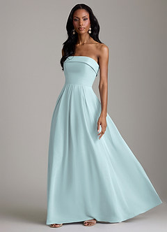 Azazie Lucienne Bridesmaid Dresses Mist A-Line Strapless Chiffon Convertible Dress image5