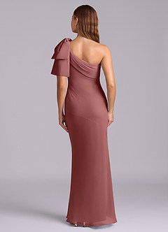Azazie Yuanna Bridesmaid Dresses Amethyst Mermaid One Shoulder Chiffon Dress image2