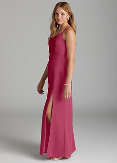 Azazie Becca Junior Mulberry Mermaid Chiffon Dress image6