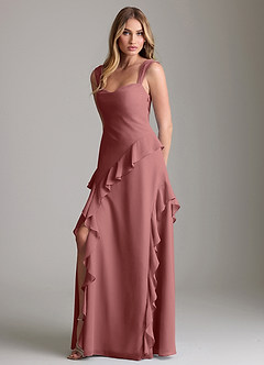 Azazie Sloane Bridesmaid Dresses Amethyst A-Line Sweetheart Neckline Chiffon Dress image1