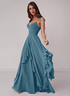 Barbie ♥ Azazie Bridesmaid Dresses Bermuda A-Line Bow Chiffon Dress image3