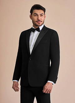 front Hudson Black Chaqueta de esmoquin con solapa de pico