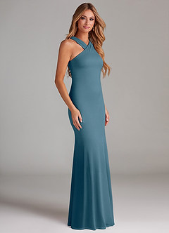 Azazie Doretta Bridesmaid Dresses Bermuda Mermaid Pleated Chiffon Dress image4