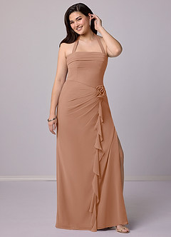 Barbie ♥ Azazie 신부 들러리 드레스 쉬스 쉬폰 플로어 길이 드레스 image12