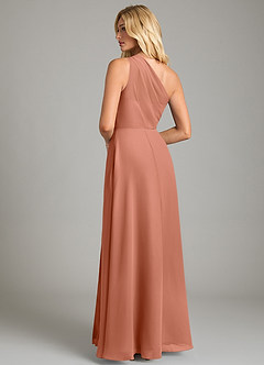 Azazie Phaedra Bridesmaid Dresses MAI TAI A-Line One Shoulder Chiffon Dress image2