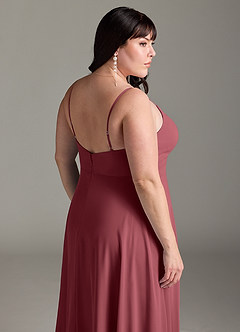 Azazie Akita Bridesmaid Dresses Merlot A-Line Chiffon Dress image11