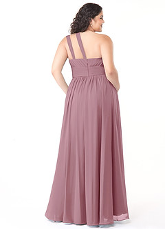Azazie Molly Bridesmaid Dresses A-Line One Shoulder Chiffon Floor-Length Dress image4