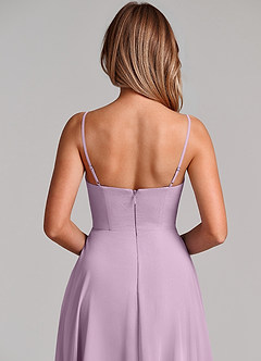 Azazie Elle Bridesmaid Dresses Wisteria A-Line Pleated Chiffon Dress image2