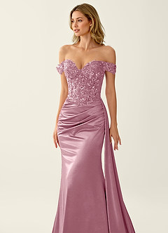 Nerine Dusty Pink Lace Corset Lace Up Back Mermaid Prom Dress image6