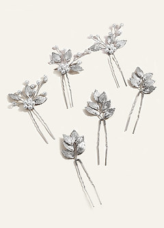 front Alloy Leaves U-Shaped Hairpins