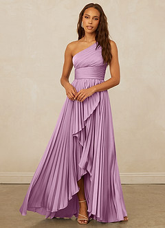 Christian Siriano Bridal for Azazie 1008 Bridesmaid Dresses Wisteria A-Line One Shoulder Stretch Satin Dress image5