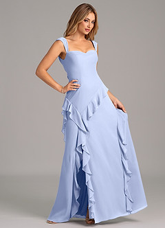 Azazie Sloane Jurken voor bruidsmeisjes Jurk van Chiffon met A-Lijn Sweetheart Halslijn Ijs image3