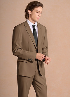 front James Truffle Structured Stretch Suit Jacket