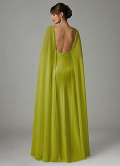 Azazie Stefania Abiti da Damigella Abito A-Line in Raso Elasticizzato Citronella image4