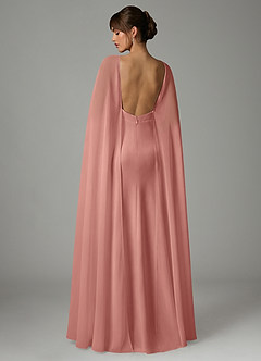 Azazie Stefania Robes de demoiselle d'honneur Robe Trapèze en Satin extensible Rosette image4