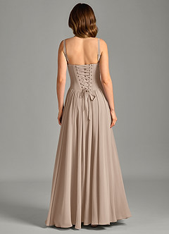 Azazie Evadina Suknie dla druhen Linia A Gorset Szyfon Do ziemi Sukienka image2