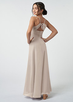Azazie Avelina Junior Frost A-Line Pleated Chiffon Dress image5