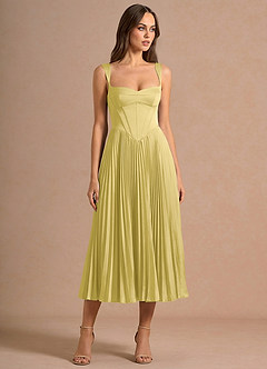 Avenelle Pastel Yellow Mid Dress image5