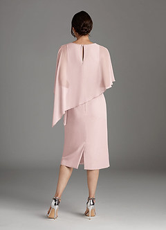 Azazie Sparrow Mère de la mariée Robes Robe Fourreau en Mousseline de soie Sequins Rose Pâle image4