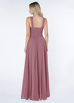 Azazie Kaleigh Bridesmaid Dresses Vintage Mauve A-Line Pleated Chiffon Dress image2