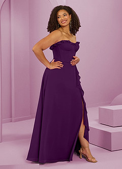 Barbie ♥ Azazie Bridesmaid Dresses Grape A-Line Sweetheart Neckline Chiffon Dress image12