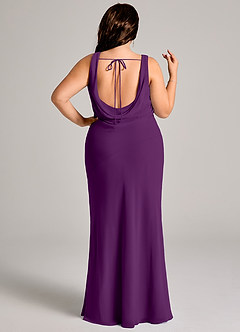 Azazie Rylina Bridesmaid Dresses Grape Mermaid Pleated Chiffon Dress image11