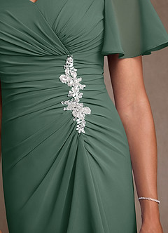 Azazie Suffolk Moeder van de bruid jurken A-Lijn Jurk van Chiffon Geplooid Zeemos image5