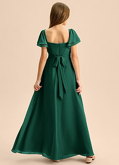 Azazie Azey Junior Emerald A-Line Ruched Chiffon Dress image2