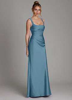 Azazie Agustina Bridesmaid Dresses Bermuda Mermaid Corset Stretch Satin Dress image4