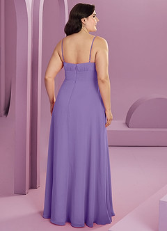Barbie ♥ Azazie Robes de demoiselle d'honneur Robe Trapèze en Mousseline de soie avec poches Tahiti image8