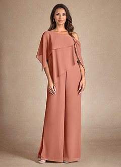 Azazie Halima Mother of the Bride Dresses MAI TAI Jumpsuit/Pantsuit Side Slit Chiffon Dress image7
