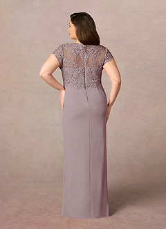 Azazie Carmen Mother of the Bride Dresses Vintage Mauve Sheath Lace Dress image9
