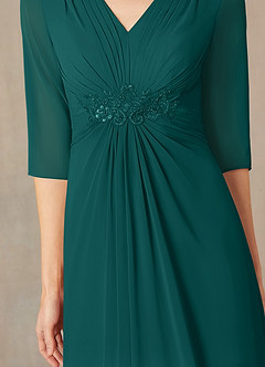 Azazie Yessica Mother of the Bride Dresses Peacock A-Line Sequins Chiffon Dress image3