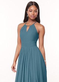 Azazie Cherish Bridesmaid Dresses Bermuda A-Line Pleated Chiffon Dress image1