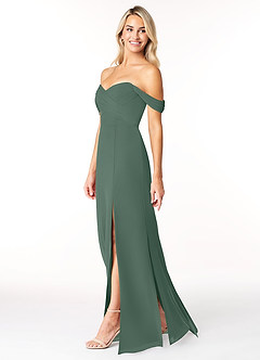 Azazie Joretta Bridesmaid Dresses Sea Moss A-Line Sweetheart Neckline Chiffon Convertible Dress image4