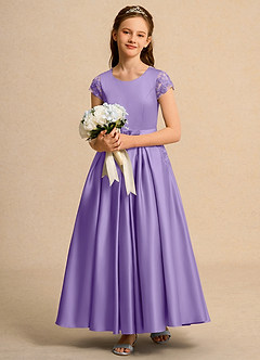 Azazie Bunny Junior Formal Flower Girl Klänningar Klä Balklänning i Spets image3