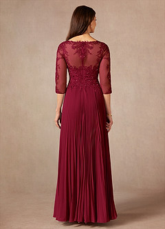 Azazie Corinne Mother of the Bride Dresses Burgundy A-Line Sequins Chiffon Dress image4