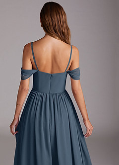 Azazie Calianna Bridesmaid Dresses Neptune A-Line Off the Shoulder Chiffon Convertible Dress image9