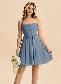 Azazie Bear Junior Twilight A-Line Pleated Chiffon Dress image1