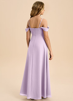 Azazie Anselie Junior A-Linie Schulterfrei Chiffon Kleid Frostiges Flieder image2