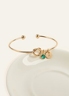 Personalised Birthstone Letter Knot Bracelet